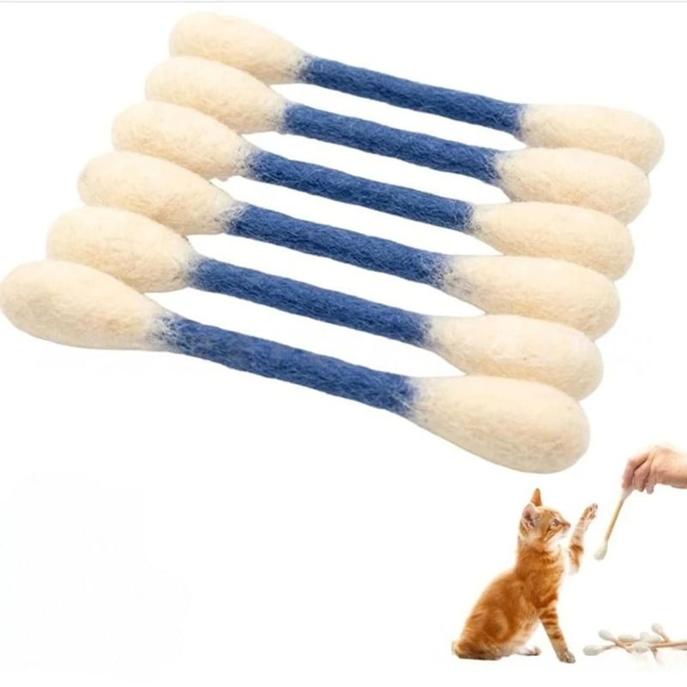 Giant Cotton Swab Catnip Kicker Toy For Kittens Chewing Teething Exercise And Indoor Play 6