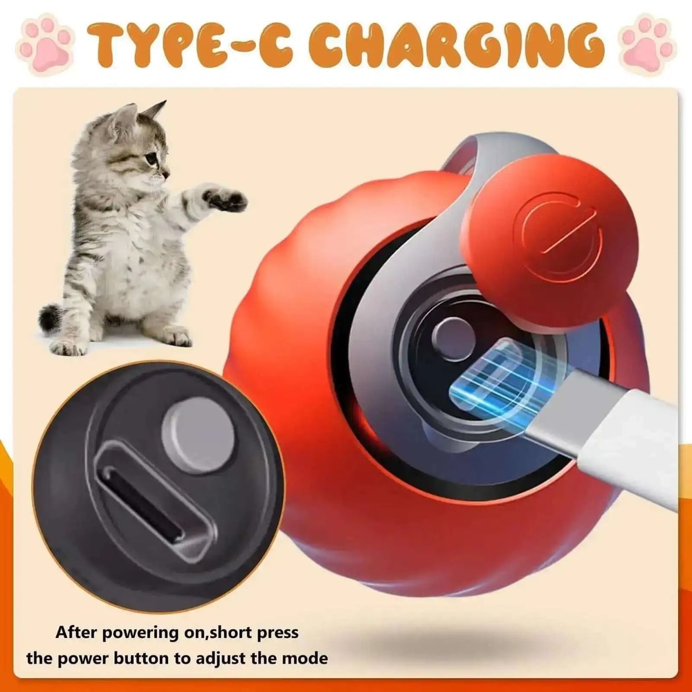 Speedy Tail 2 Smart Interactive Cat Toy Automatic Rolling Ball For Indoor Pet Exercise 9