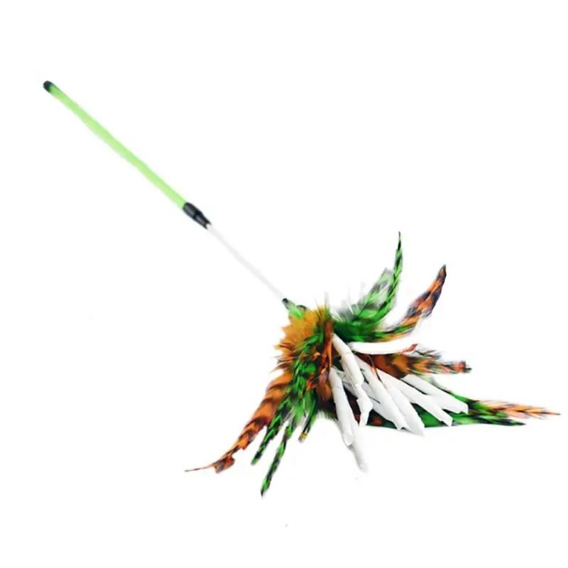 Colorful Spiral Feather Cat Wand Toy For Kittens Indoor Exercise Chasing And Interactive Play 1