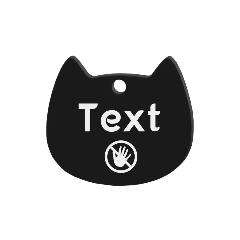 Custom Cat Face Pet ID Tag Stainless Steel Engraved Name Plate For Dogs Cats 6