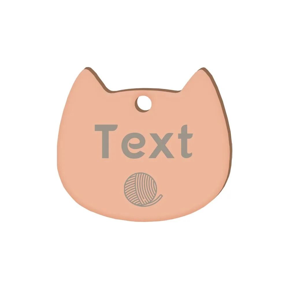 Custom Cat Face Pet ID Tag Stainless Steel Engraved Name Plate For Dogs Cats 11