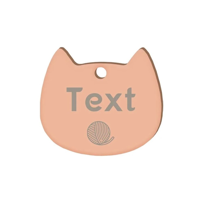 Custom Cat Face Pet ID Tag Stainless Steel Engraved Name Plate For Dogs Cats 11