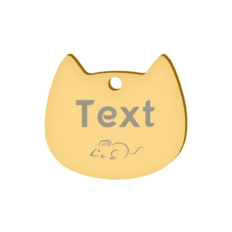 Custom Cat Face Pet ID Tag Stainless Steel Engraved Name Plate For Dogs Cats 16
