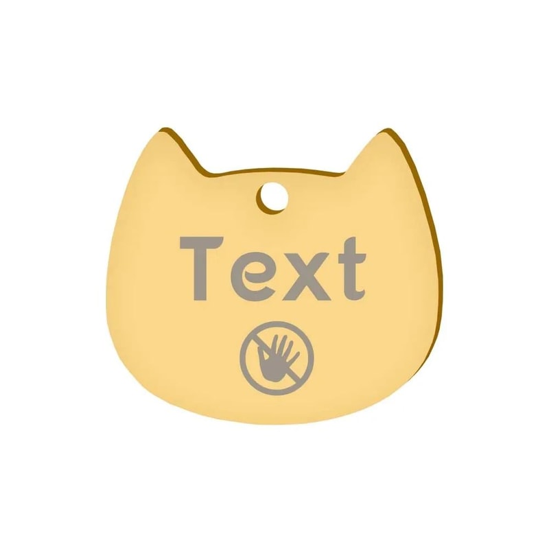 Custom Cat Face Pet ID Tag Stainless Steel Engraved Name Plate For Dogs Cats 21
