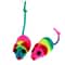 Colorful Plush Mouse Cat Toy Set With Squeaker Sound For Kittens Bite And Play 0
