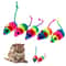 Colorful Plush Mouse Cat Toy Set With Squeaker Sound For Kittens Bite And Play 4