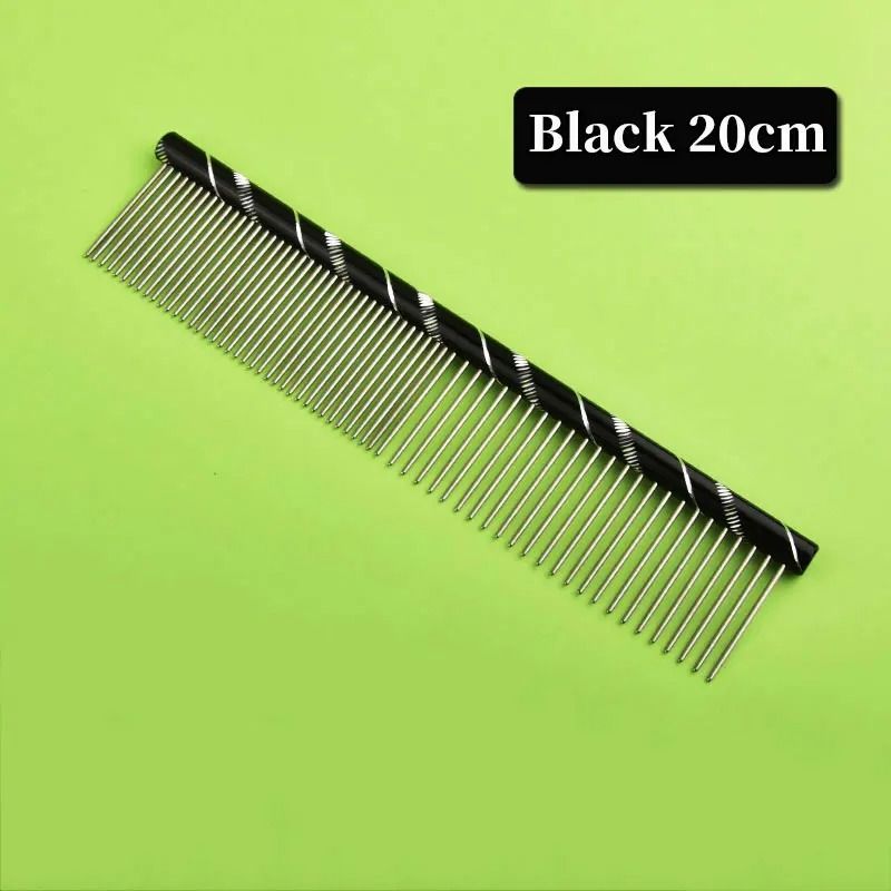 Colored Stainless Steel Pet Grooming Comb For Dogs Cats Hair Removal Tangles And Coat Care 13