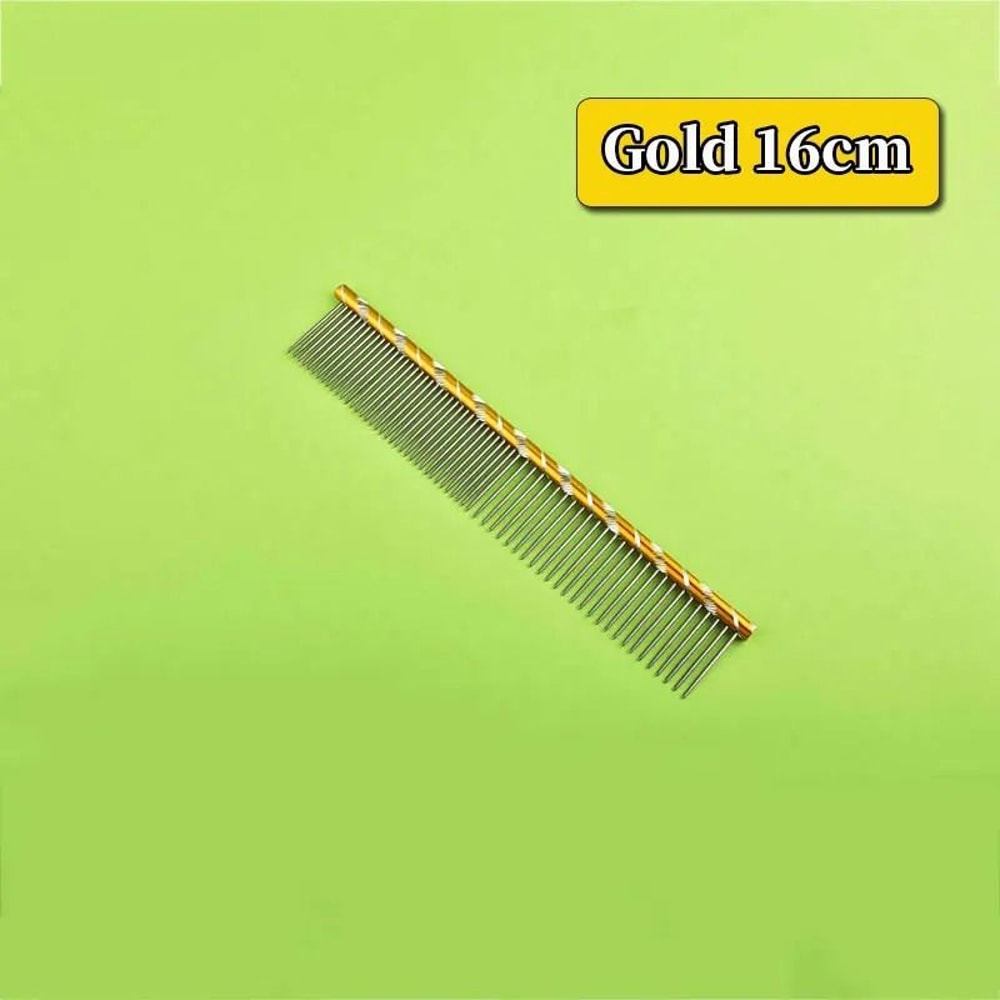 Colored Stainless Steel Pet Grooming Comb For Dogs Cats Hair Removal Tangles And Coat Care 2