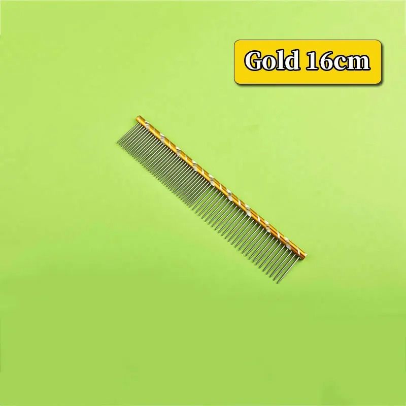 Colored Stainless Steel Pet Grooming Comb For Dogs Cats Hair Removal Tangles And Coat Care 2