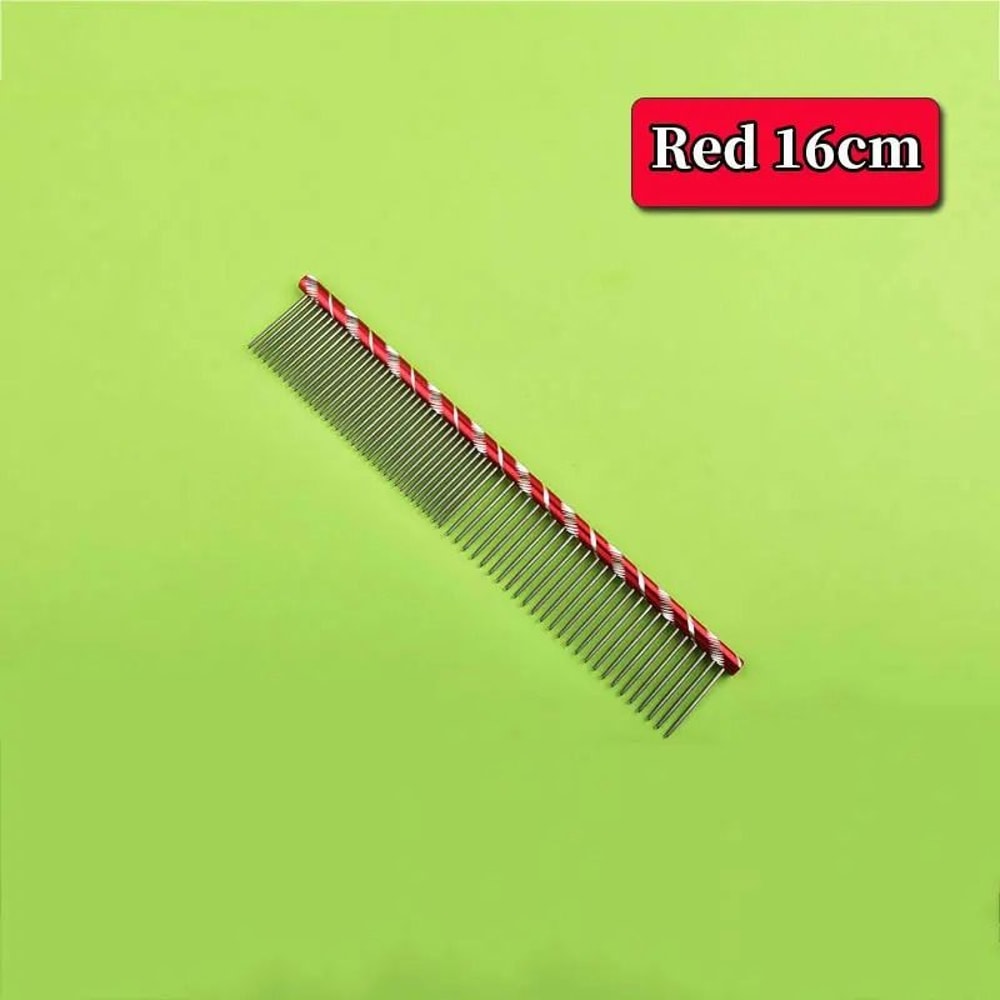 Colored Stainless Steel Pet Grooming Comb For Dogs Cats Hair Removal Tangles And Coat Care 6