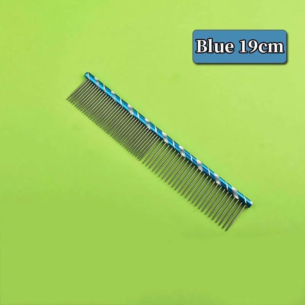 Colored Stainless Steel Pet Grooming Comb For Dogs Cats Hair Removal Tangles And Coat Care 9