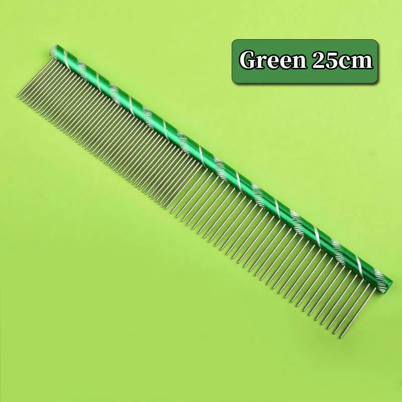 Colored Stainless Steel Pet Grooming Comb For Dogs Cats Hair Removal Tangles And Coat Care 22