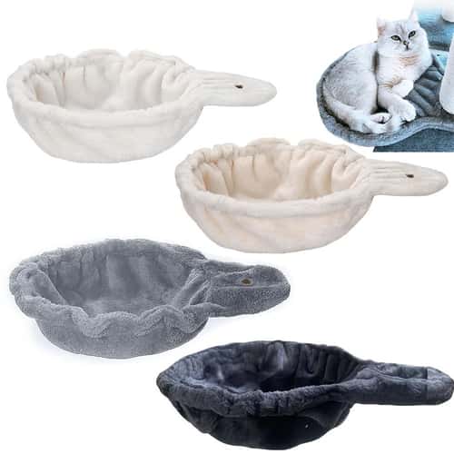 Soft Plush Cat Hammock Bed Hanging Spoon Lounger For Cat Trees And Climbing Frames