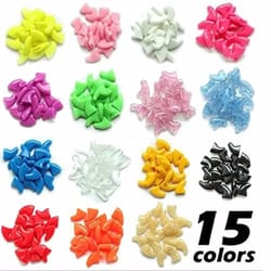 soft silicone cat nail caps set with adhesive glue for claw protection and furniture care