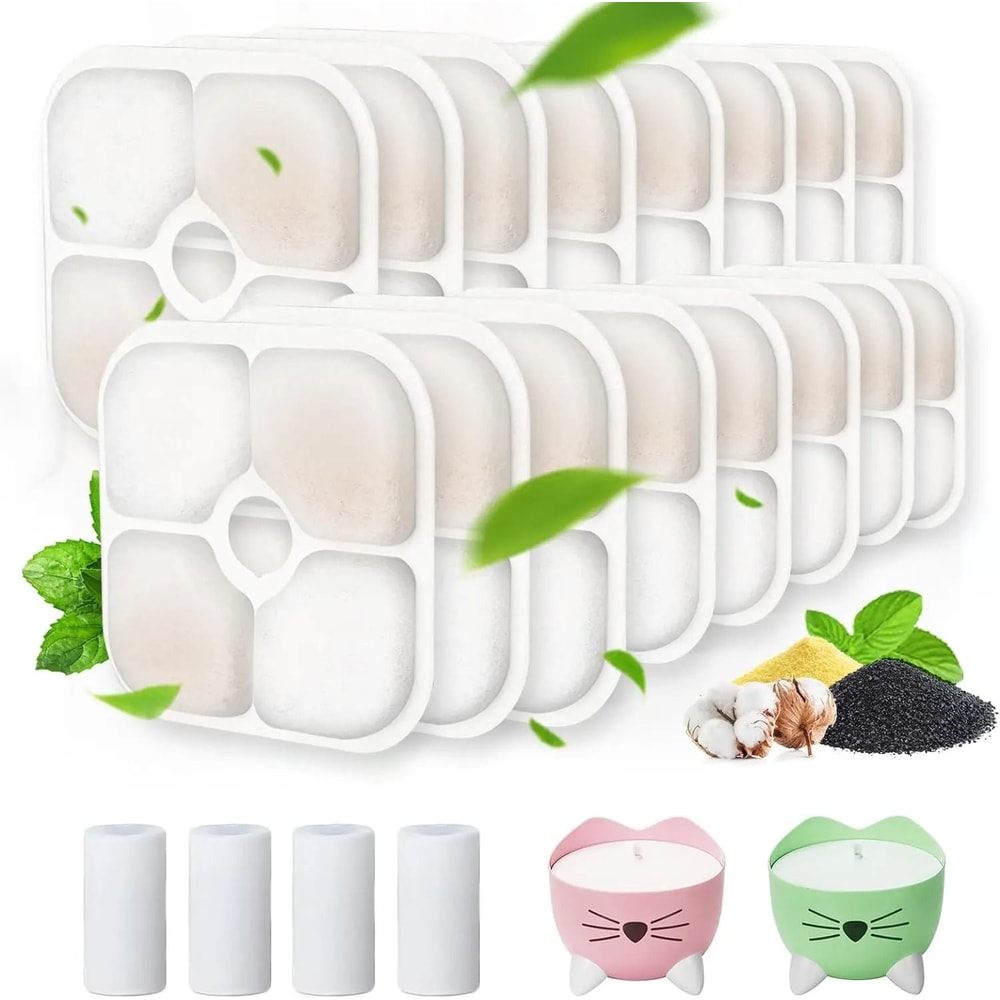 Catit PIXI Water Fountain Filter Replacement Set With Pump Hoses For Fresh Pet Hydration 0