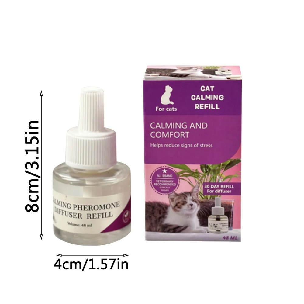 Cat Pheromone Diffuser 48ml Plug In Starter Kit For Stress Relief And Relaxing Home 5