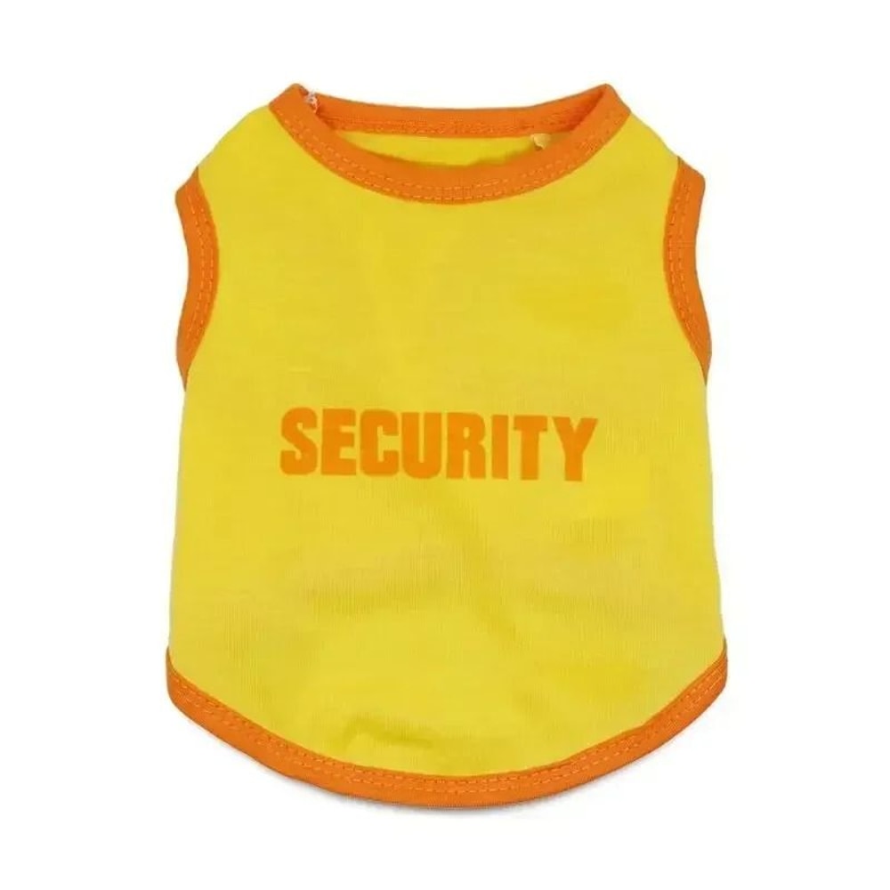 Security Style Pet Vest Shirt For Cats Puppies Rabbits Small Dogs Warm Outfit Costume 4