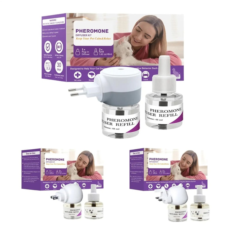 Long Lasting Cat Pheromone Diffuser Plug In For Stress Relief Travel And Kitten Comfort 7