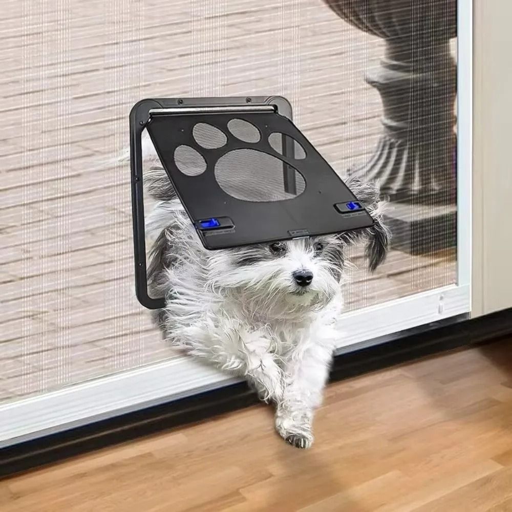 Lockable Magnetic Pet Screen Door Weatherproof Flap For Dogs Cats Ventilation And Easy Access 5
