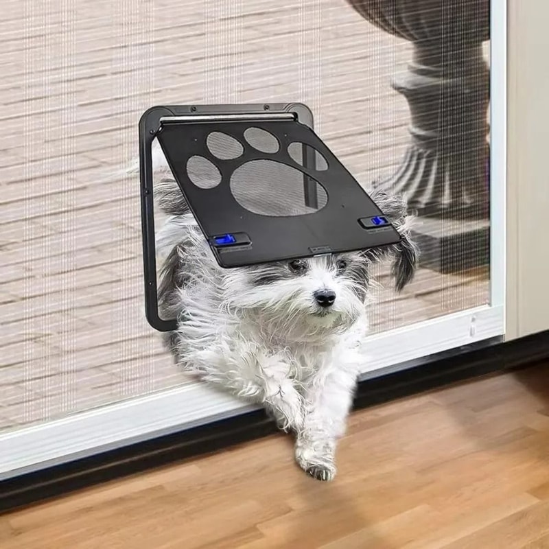 Lockable Magnetic Pet Screen Door Weatherproof Flap For Dogs Cats Ventilation And Easy Access 5