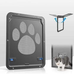 lockable magnetic pet screen door weatherproof flap for dogs cats ventilation and easy access