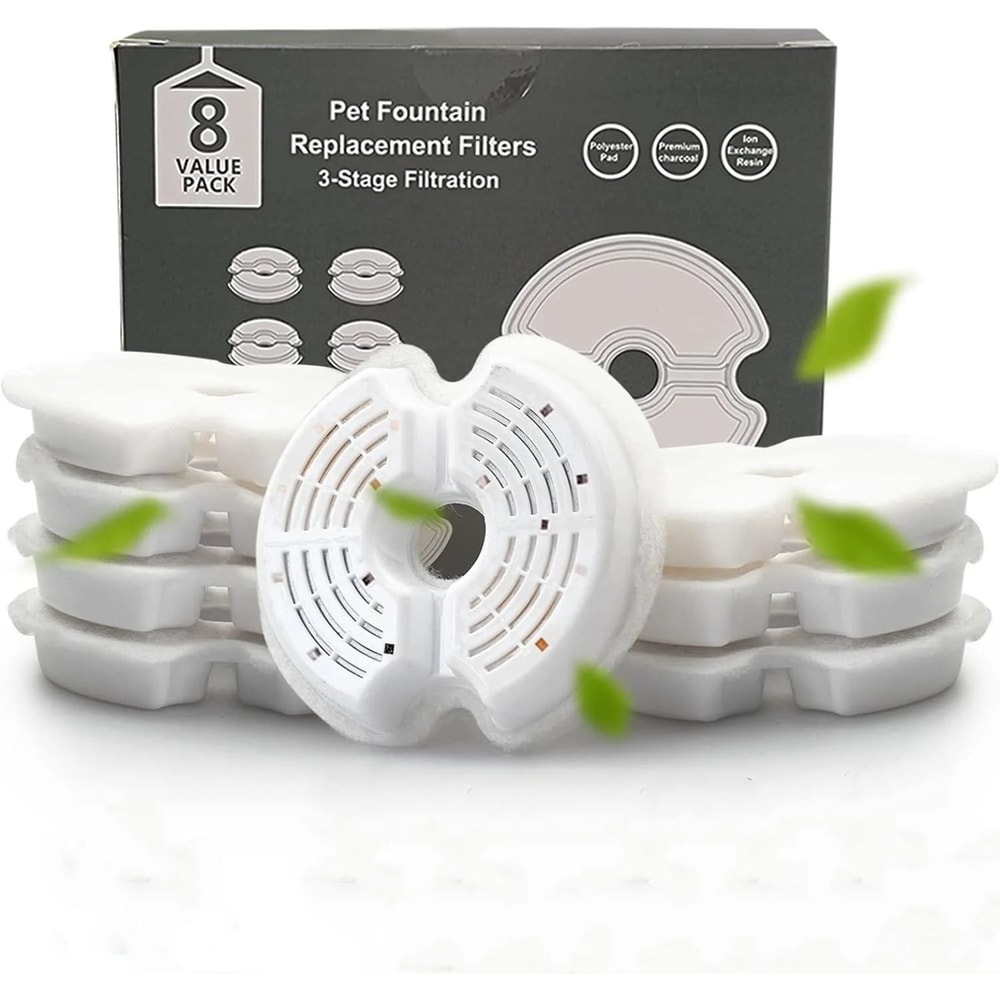 Multiple Filtration Cat Water Fountain Filter Replacement Pack For Fresh Clean Pet Drinking Water 2