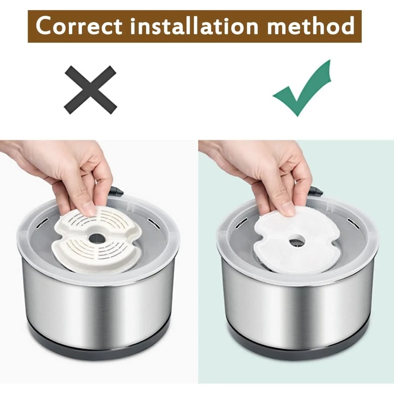 Multiple Filtration Cat Water Fountain Filter Replacement Pack For Fresh Clean Pet Drinking Water 5