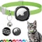 Reflective AirTag Cat Collar Breakaway With Bell Holder Case For Kittens Lightweight Safety Trackin 5
