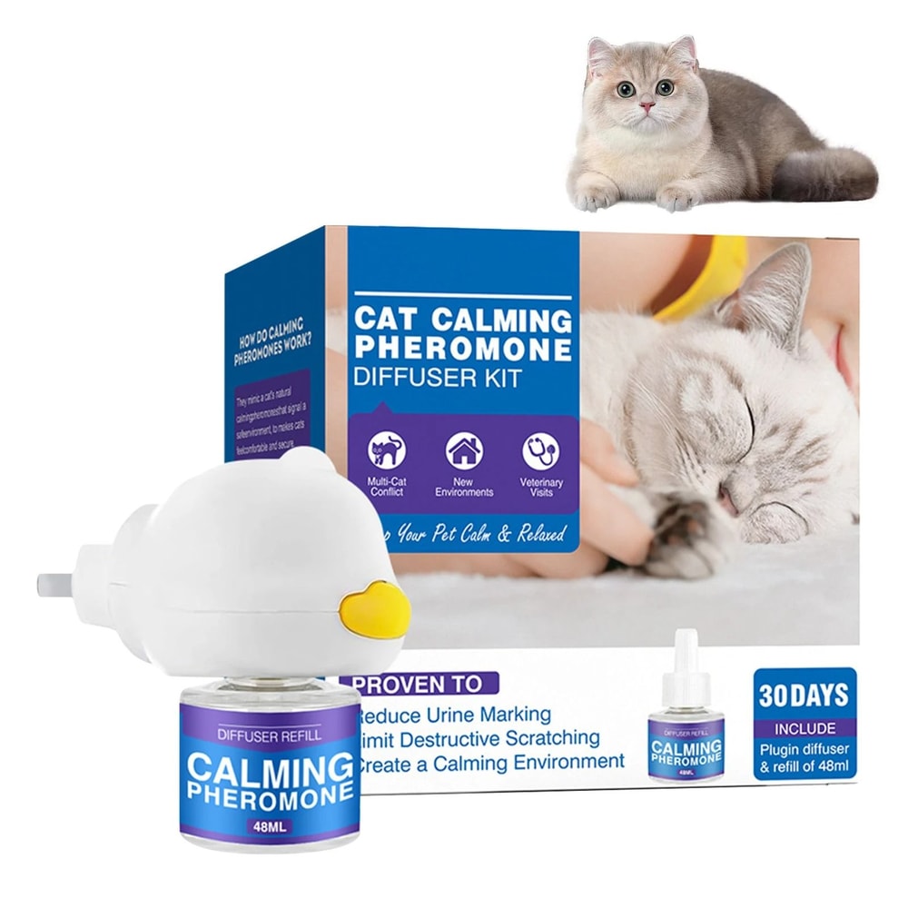 Cat Dog Calming Pheromone Diffuser 48ml Plug In Stress Relief Comfort For Home Travel Pets 2