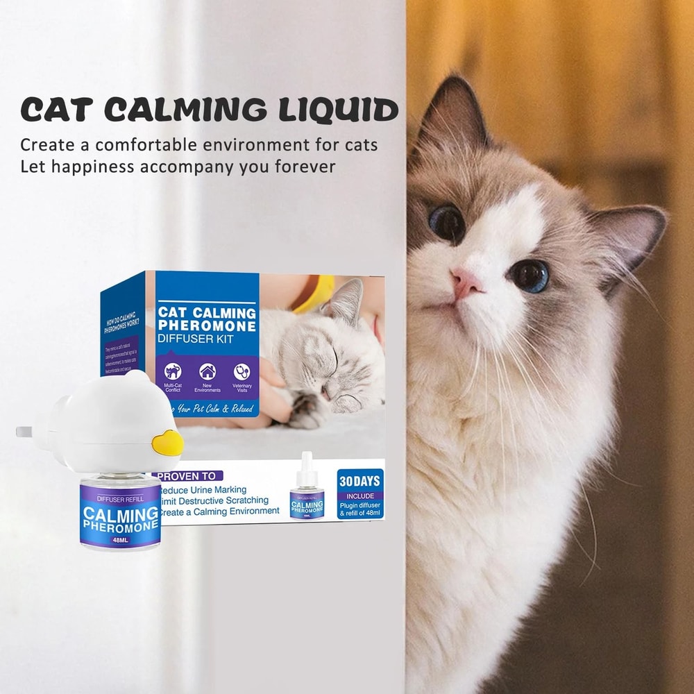 Cat Dog Calming Pheromone Diffuser 48ml Plug In Stress Relief Comfort For Home Travel Pets 6