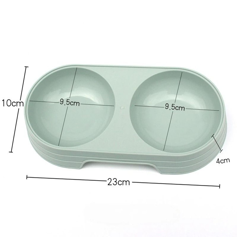 Wheat Straw Double Pet Bowl For Cats Dogs Food And Water Feeding Station 1