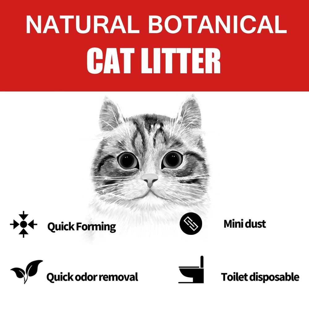 Sumlov Tofu Cat Litter 33lb Natural Dust Free Flushable Quick Clumping Odor Control 3