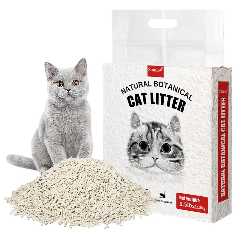 Sumlov Tofu Cat Litter 33lb Natural Dust Free Flushable Quick Clumping Odor Control 0