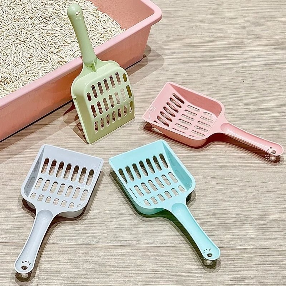 Candy Color Cat Litter Scoop Horizontal Handle Shovel For Easy Poop Pickup Cleaning 17