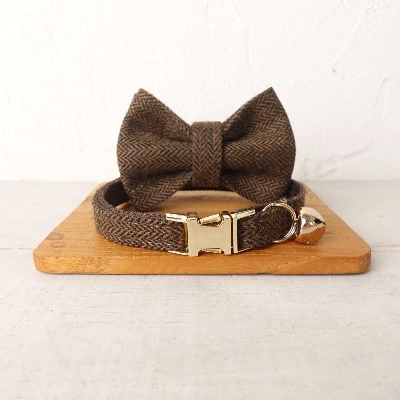 Personalized Cat Collar With Bow Bell And Engraved Nameplate For Kittens Small Dogs 13