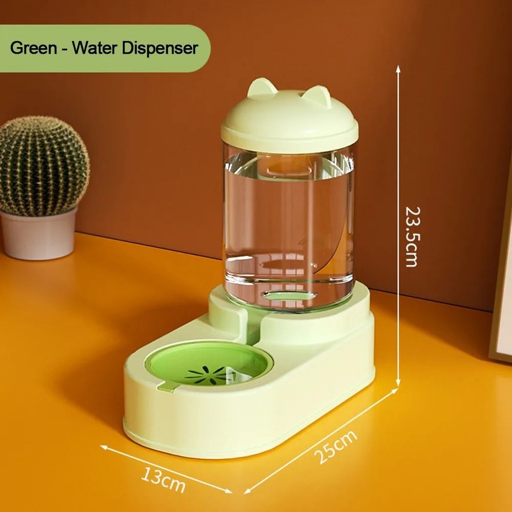 Cute Cat Shape Automatic Pet Feeder Large Capacity Food And Water Dispenser 3
