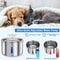 Stainless Steel Cat Water Fountain USB Quiet Automatic Pet Drinking Bowl With Filter 7