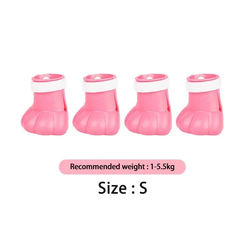 Adjustable Silicone Cat Paw Protector Boots 4 Pack Anti Scratch Bathing Shoes 2