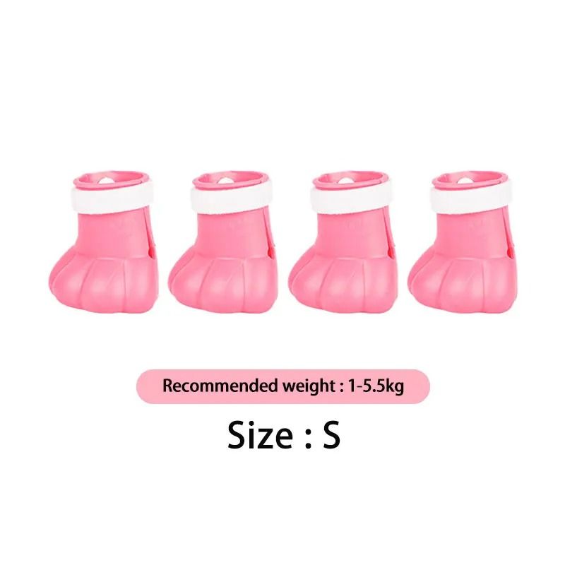 Adjustable Silicone Cat Paw Protector Boots 4 Pack Anti Scratch Bathing Shoes 2