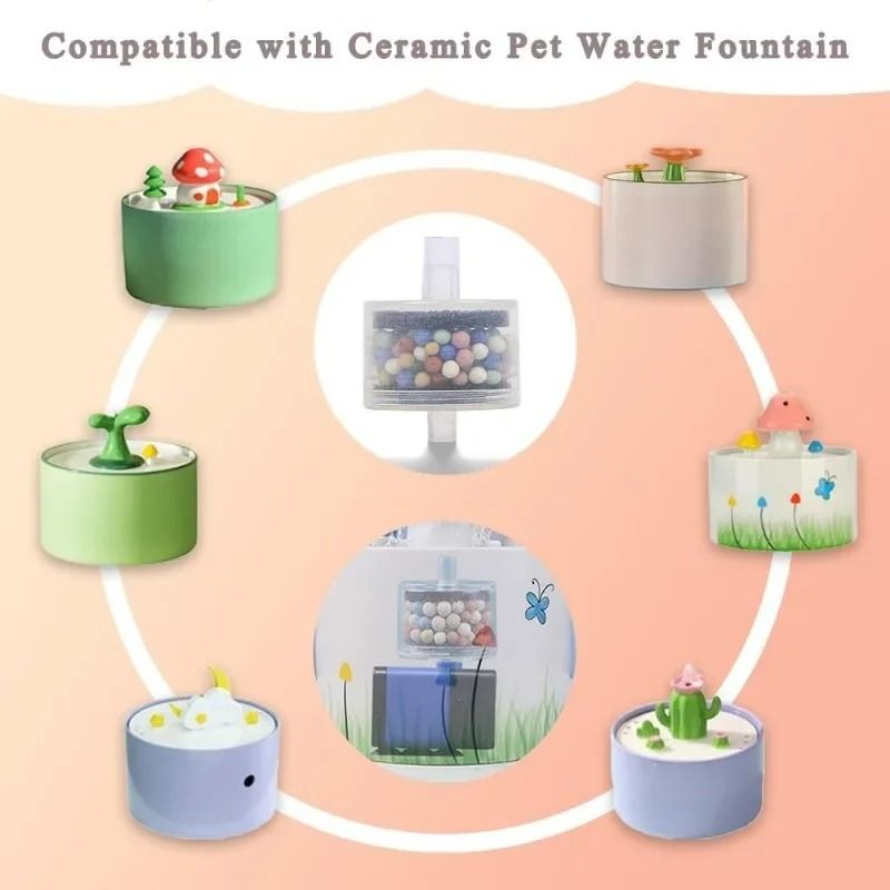 Ceramic Cat Water Fountain Replacement Filters 4 6 Or 12 Pack For 15L Dispenser 6