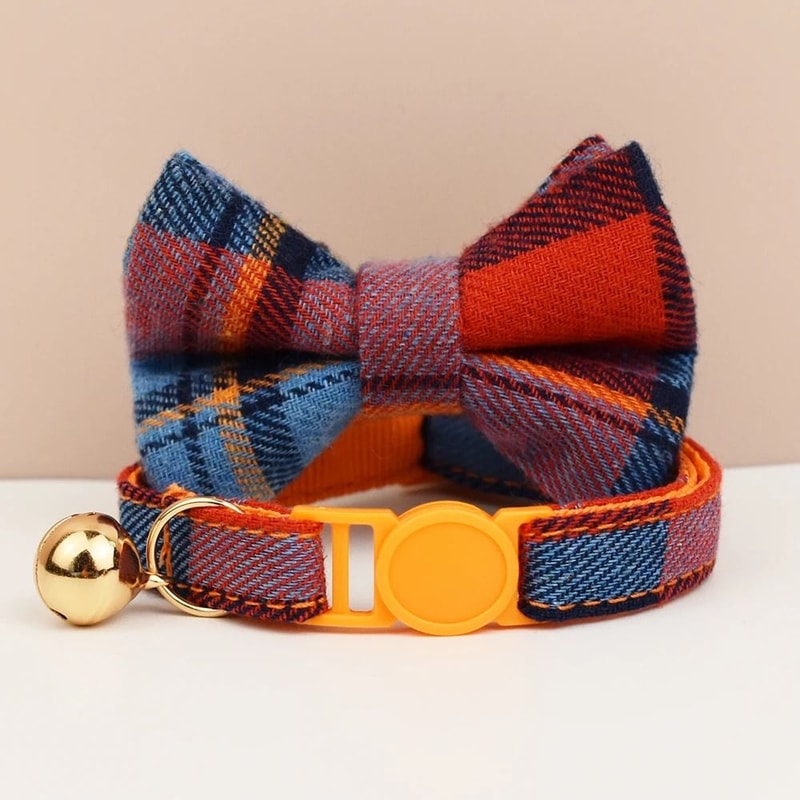 Adjustable Bowknot Cat Collar Safety Breakaway Comfortable Stylish Collar For Cats 18