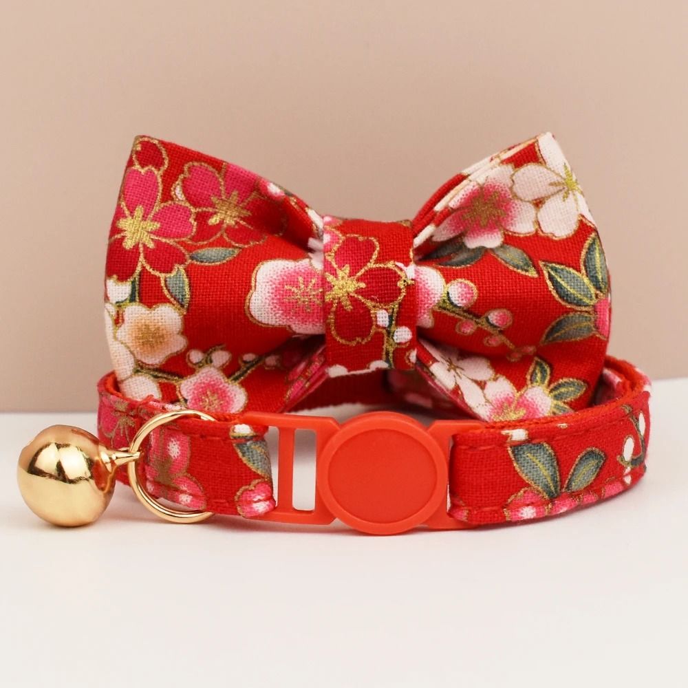 Adjustable Bowknot Cat Collar Safety Breakaway Comfortable Stylish Collar For Cats 19
