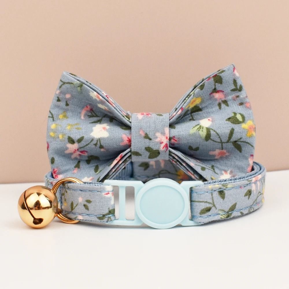 Adjustable Bowknot Cat Collar Safety Breakaway Comfortable Stylish Collar For Cats 16