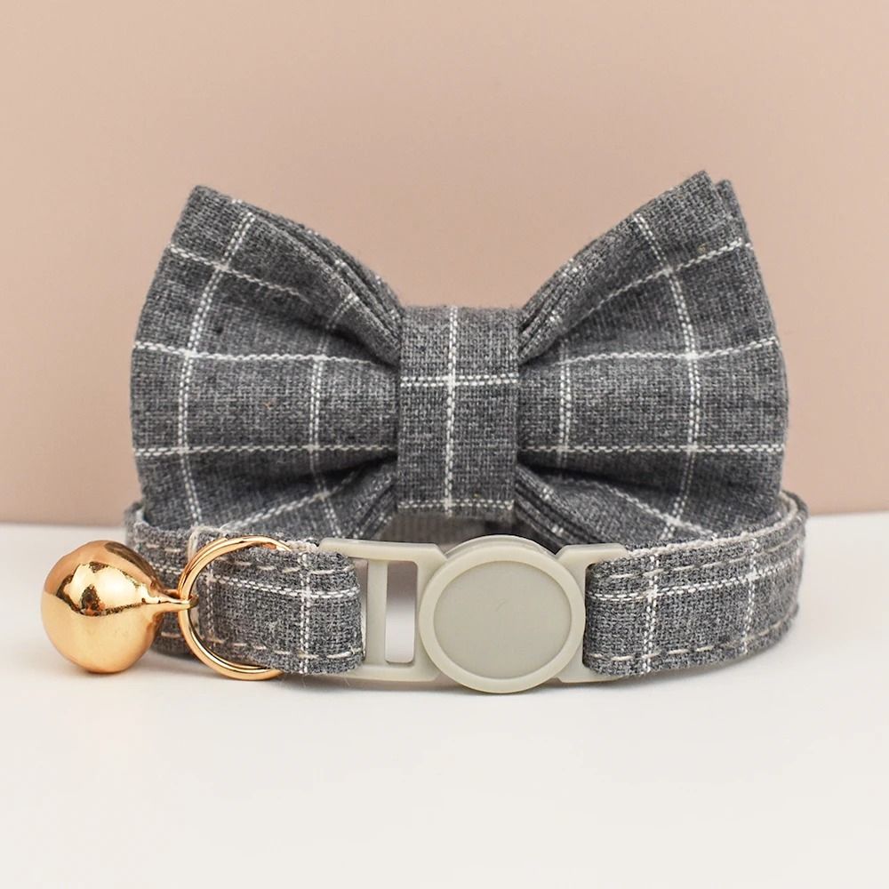 Adjustable Bowknot Cat Collar Safety Breakaway Comfortable Stylish Collar For Cats 17