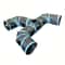 Extended Black Three Way Cat Tunnel Toy Collapsible Pet Passage For Indoor Play 1