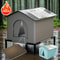 Waterproof Outdoor Cat Shelter Insulated All Season House For Feral Stray Cats 0