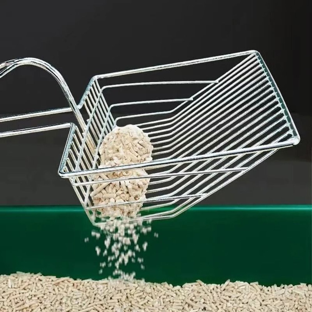 Stainless Steel Cat Litter Shovel Durable Handle Pet Poop Scoop Cleaning Tool 5