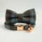Personalized Tweed Check Cat Collar With Detachable Bell And Pearl Charm 7