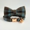 Personalized Tweed Check Cat Collar With Detachable Bell And Pearl Charm 7