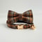 Personalized Tweed Check Cat Collar With Detachable Bell And Pearl Charm 5